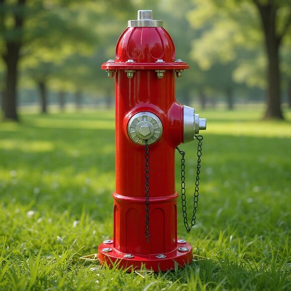 Garden Fire Hydrant Dog Pee Post Figurine Sculpture for Outdoor Decorative - Picture 3 of 5